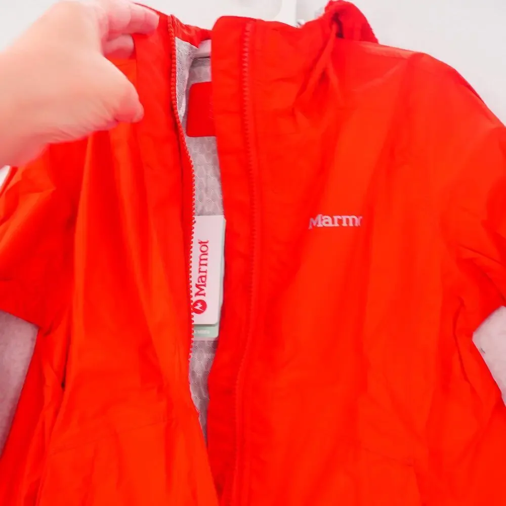 NEW Marmot Girl's Medium PreCip Eco Rain Lightweigt Jacket Victory Red